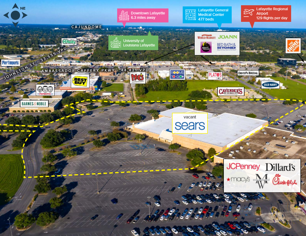 Acadiana Mall Sears Site (5751 Johnson St. Lafayette, LA 70503)