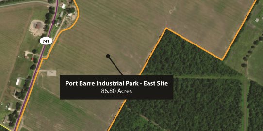 Port Barre Industrial Park East Site Aerial Map